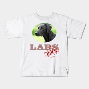 Black Labs Rock! Kids T-Shirt